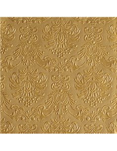 Pack 16 servilletas grabadas lisas Color Oro