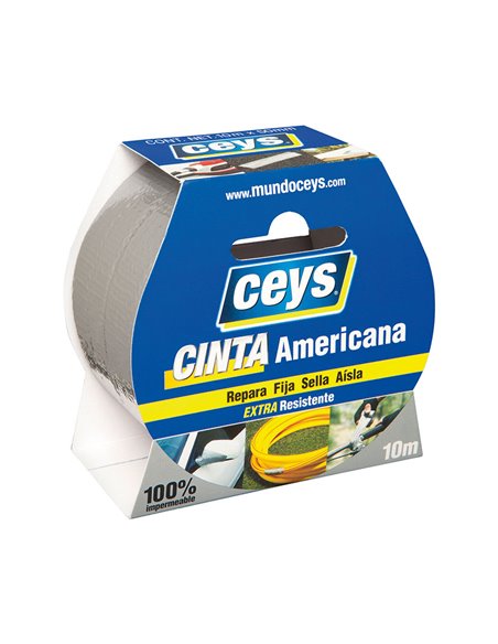 Cinta americana CEYS plata rollo 10mx50mm