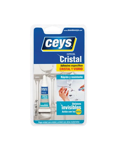 Adhesivo CEYS especial cristal, 3gr