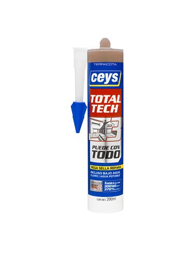 Sellador elástico CEYS TOTAL-TECH teja, 290ml