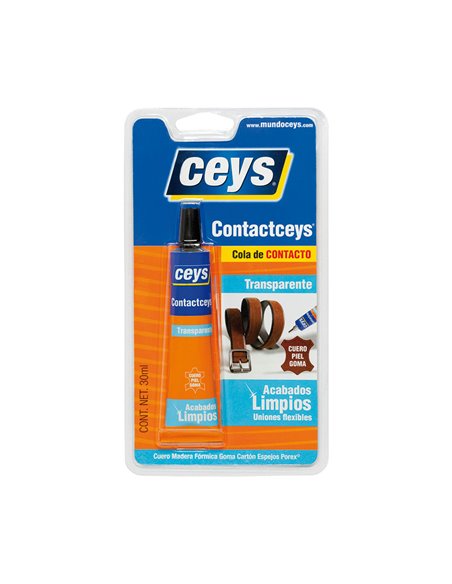 Adhesivo cola contacto CEYS transparente, 30ml