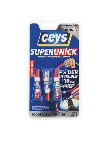 Adhesivo instantáneo CEYS Ultraunick gell 3x1gr