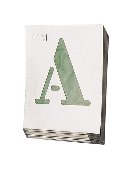 Abecedario Egyp aluminio tipografía con serita Altura 50 MM