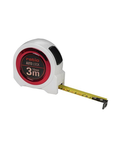 Flexómetro RATIO AUTO LOCK 3 m x 19 mm