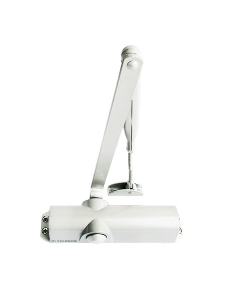 Cierrapuertas hidráulico TELESCO Delta 1800 con retenedor Acabado/s Blanco