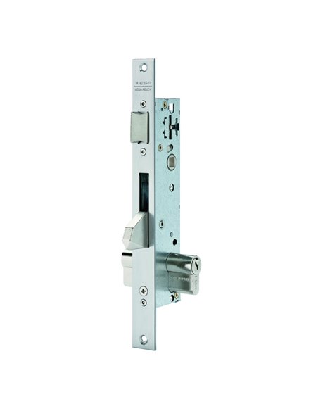 Cerradura embutir carpintería metálica TESA ASSA ABLOY modelo 2210BE Distancia entre eje de llave y extremo de puerta 30 MM