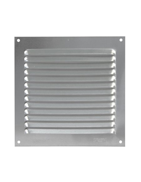 Rejilla de ventilación anonizada plata  10 unidades Dimensiones 10x10 CM