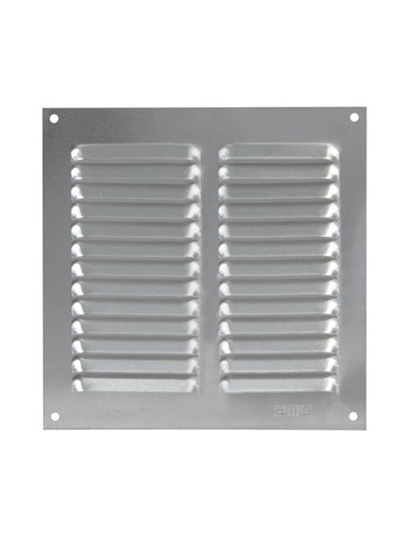 Rejilla de ventilación anonizada plata  10 unidades Dimensiones 10x20 CM