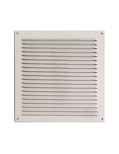 Rejilla de ventilación con mosquitera prelacado blanco  10 unidades Dimensiones 15x15 CM