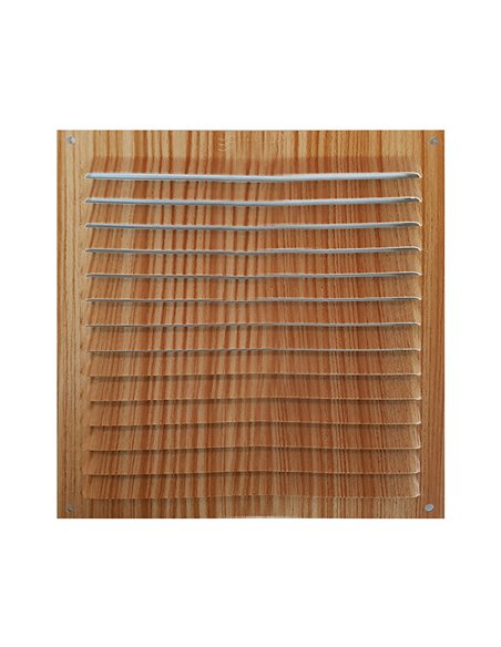 Rejilla de ventilación con mosquitera madera oscura  10 unidades Dimensiones 15x15 CM