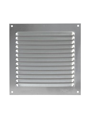 Rejilla de ventilación anonizada plata  10 unidades Dimensiones 15x15 CM