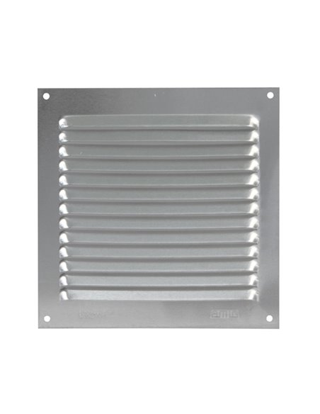 Rejilla de ventilación con mosquitera anonizado plata. 10 unidades Dimensiones 15x15 CM