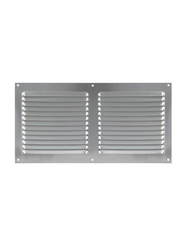 Rejilla de ventilación anonizada plata  10 unidades Dimensiones 30x15 CM