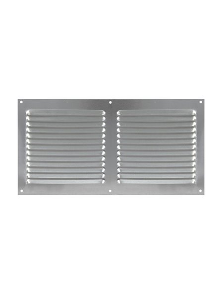 Rejilla de ventilación anonizada plata  10 unidades Dimensiones 30x15 CM