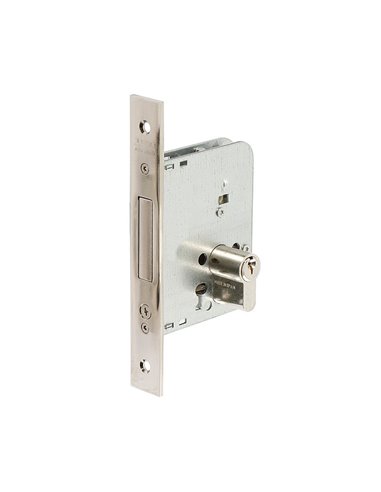 Cerradura embutir madera TESA ASSA ABLOY modelo 2031 niquelada Distancia entre eje de llave y extremo de puerta 40 MM