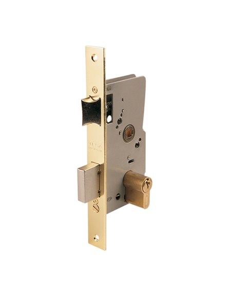 Cerradura embutir madera TESA ASSA ABLOY modelo 2010-P Distancia entre eje de llave y extremo de puerta 50 MM