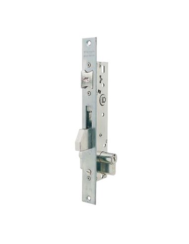 Cerradura embutir carpintería metálica TESA ASSA ABLOY modelo 2210 inox sin cerradero Distancia entre eje de llave y extremo de 