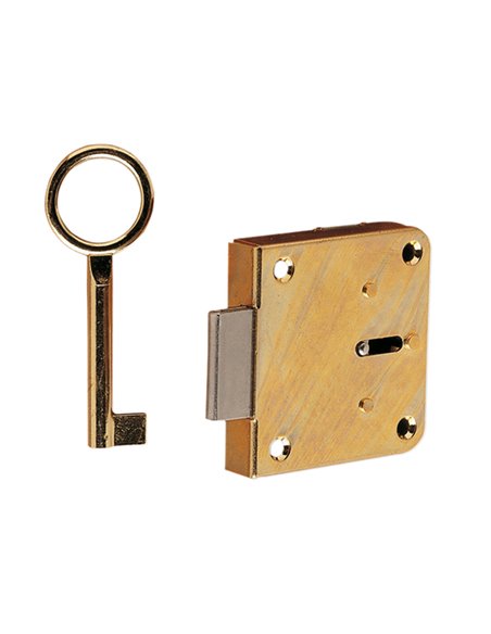 Cerradura sobreponer muebles. 12 unidades Distancia entre eje de llave y extremo de puerta 30 MM