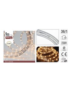 Kit manguera luminosa 9 m microLED para exterior Tono luz Blanco cálido