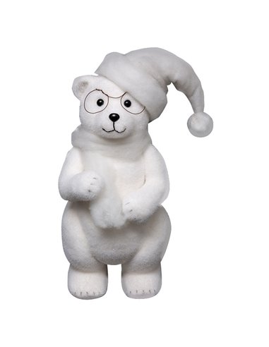 Figura oso de pie con gafas 38 cm