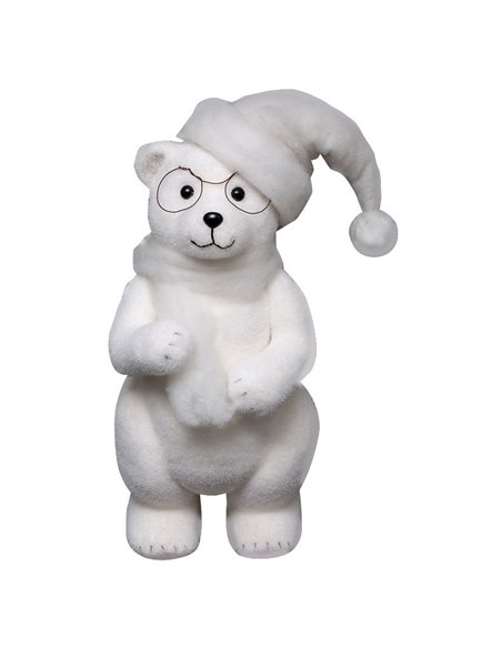 Figura oso de pie con gafas 38 cm