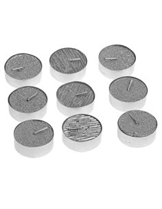 Pack 9 minivelas Tealight ø 3,8 cm Color Plata