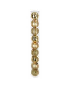 Juego de 9 bolas Navidad ø 6 cm Color Dorado