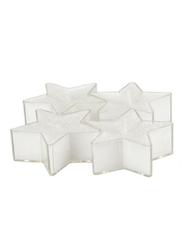 Pack 4 velas decorativas en forma de estrella Color Blanco