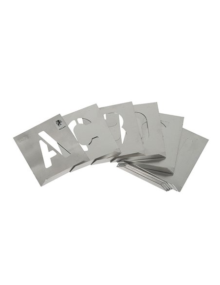 Abecedario aluminio tipografía Arial Altura 100 MM