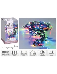Guirnalda LED 48 luces exterior Tono luz Multicolor