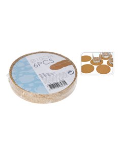 Juego de 6 posavasos corcho