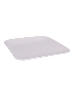 Plato cuadrado porcelana blanca. 6 unidades Dimensiones 21,3x21,1xh.2,3 CM