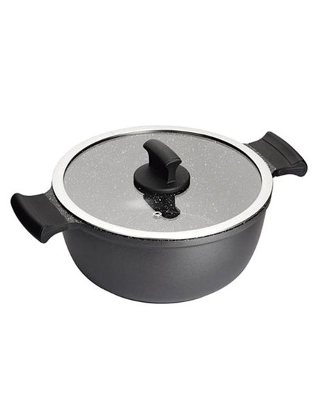 Cacerola alta con tapa serie Absolut Black Diámetro 24 CM