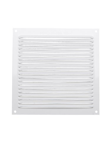 Rejilla de ventilación sin mosquitera FEPRE aluminio blanco  5 unidades Dimensiones 17x17 CM