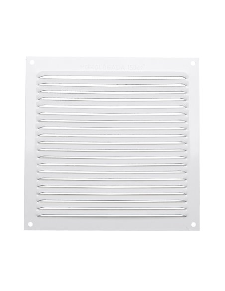 Rejilla de ventilación sin mosquitera FEPRE aluminio blanco  5 unidades Dimensiones 17x17 CM