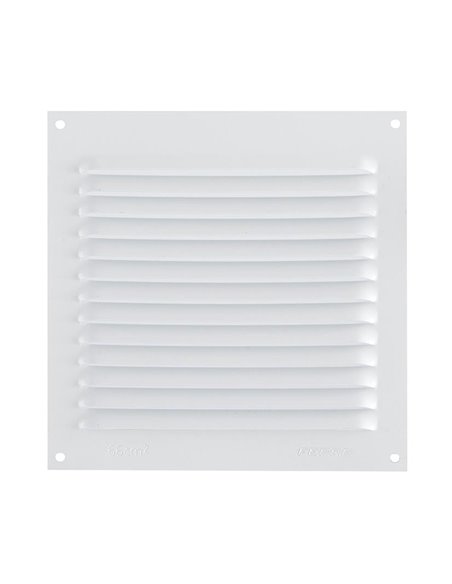 Rejilla de ventilación sin mosquitera FEPRE aluminio blanco  5 unidades Dimensiones 15x15 CM