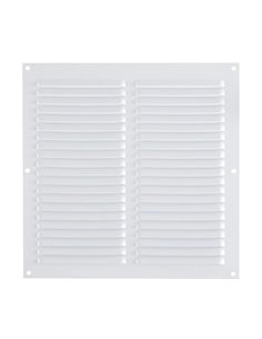 Rejilla de ventilación sin mosquitera FEPRE aluminio blanco  5 unidades Dimensiones 25x25 CM