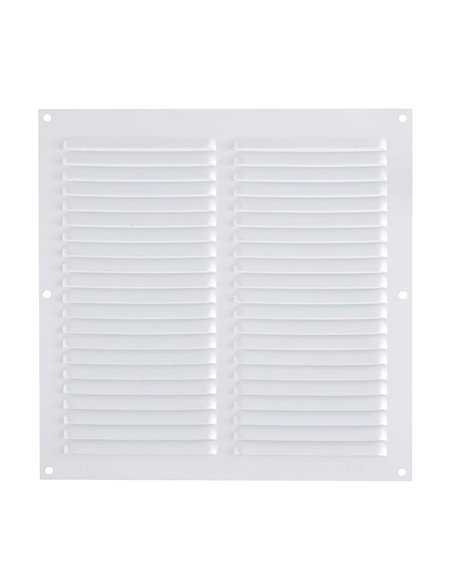 Rejilla de ventilación sin mosquitera FEPRE aluminio blanco  5 unidades Dimensiones 25x25 CM