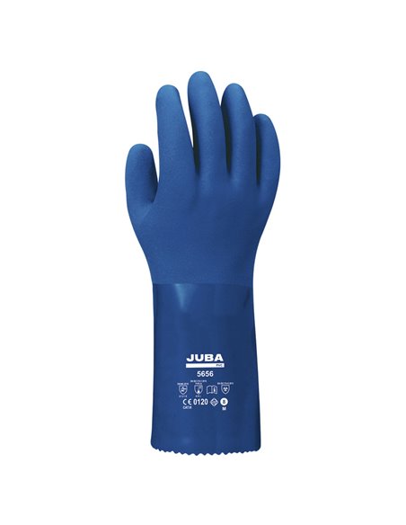 Guantes PVC JUBA 5656 con soporte de algodón Talla mano 10